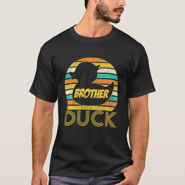 Bruderente Gummi Matching Family Niedlich T-Shirt (Vorderseite)
