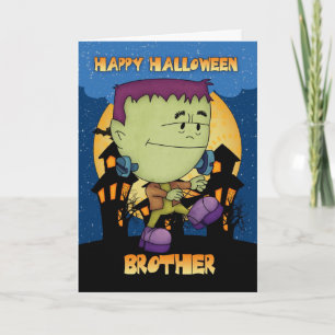 Bruderhalloween-Karte mit dem stampfenden frankie Karte