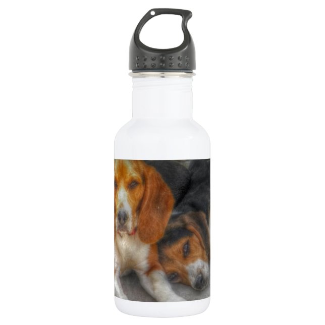 Brüderliche Beagles Trinkflasche (Vorderseite)