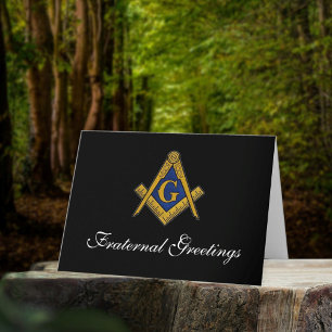 Brüderliche Grüße Freimaurer Masonic Geburtstag Dankeskarte