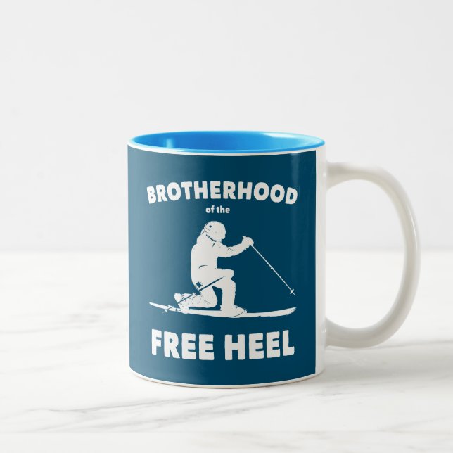Bruderschaft des Telemarkskifahrens Zweifarbige Tasse (Rechts)