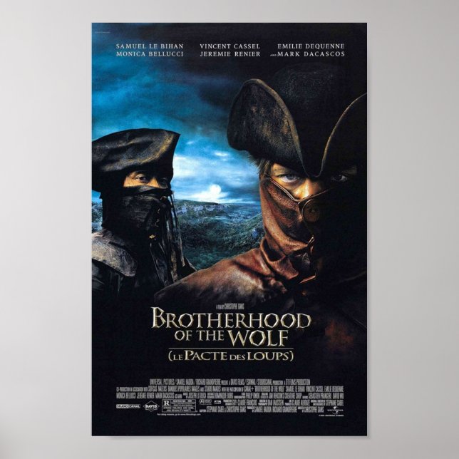 Bruderschaft des Wolfs Französisch Poster (Vorne)