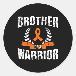 Bruderschaft eines Warrior Leukämie Bewusstsein Runder Aufkleber