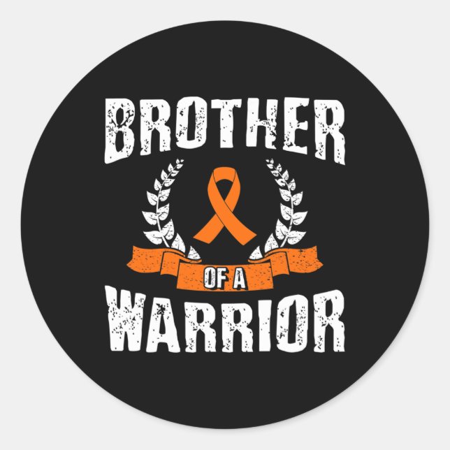 Bruderschaft eines Warrior Leukämie Bewusstsein Runder Aufkleber (Vorderseite)