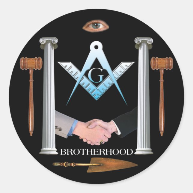Bruderschaft Runder Aufkleber (Vorderseite)