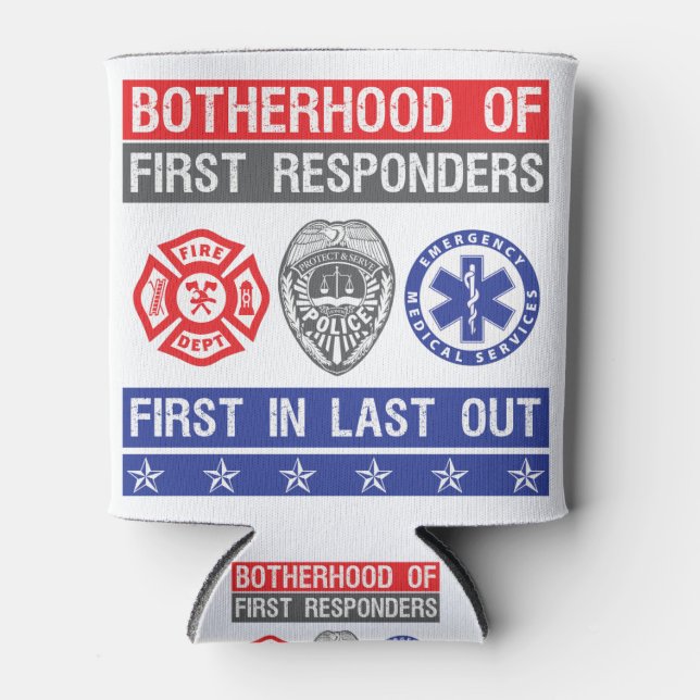 Bruderschaft von First Respondern Dosenkühler (Vorderseite)