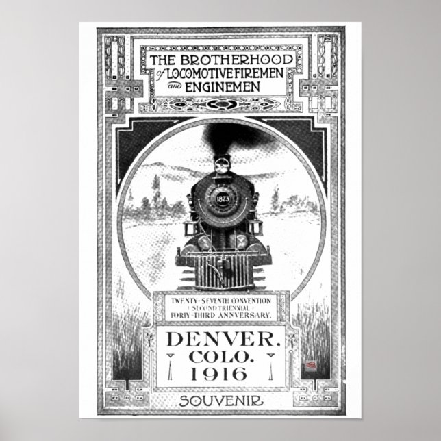 Bruderschaft von Triebfahrzeugführern und Maschine Poster (Vorne)