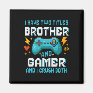 Bruderund Gamer Pixel Konsole Videospiel Player G Magnet