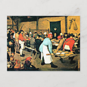Bruegel the Elder-Peasant Wedding-1568 Postkarte