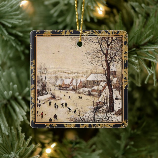 Bruegel the Elder - Winterlandschaft Keramikornament (Baum)