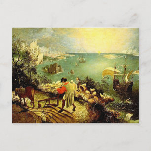 Bruegel's Landschaft mit dem Fall von Icarus - 155 Postkarte