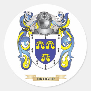 Bruger Coat of Arms (Familienwappen) Runder Aufkleber