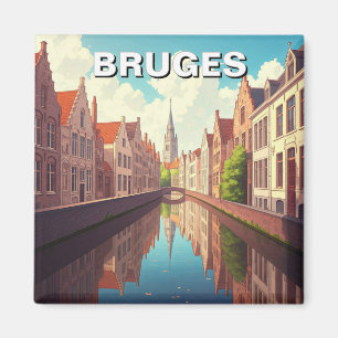 Bruges Belgium Reisen Souvenir Magnet
