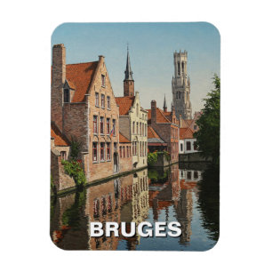 Bruges Belgium Reisen Souvenir Vintag Magnet