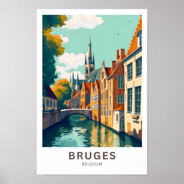 Bruges Belgium Reisesprint Poster (Vorne)