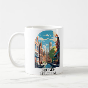Bruges Belgium Reisevorführung Kaffeetasse