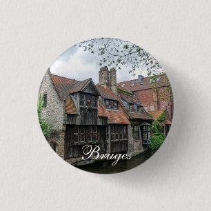Brügge Altstadt in Belgien Button