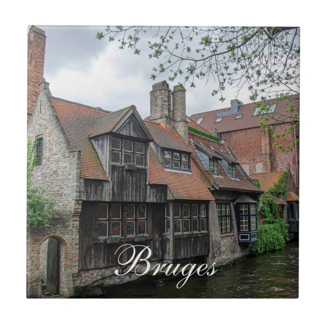 Brügge Altstadt in Belgien Fliese (Vorderseite)