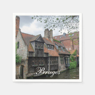 Brügge Altstadt in Belgien Serviette
