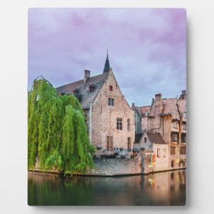 Brügge Altstadt und Belfischer Turm Fotoplatte
