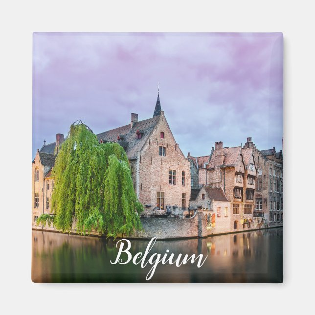 Brügge Altstadt und Belfischer Turm Magnet (Vorne)