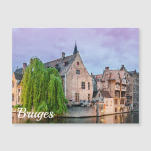 Brügge Altstadt und Belfischer Turm Magnetkarte