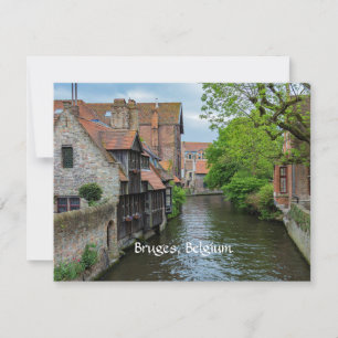 Brügge, Belgien (bezeichnet) Feiertagskarte