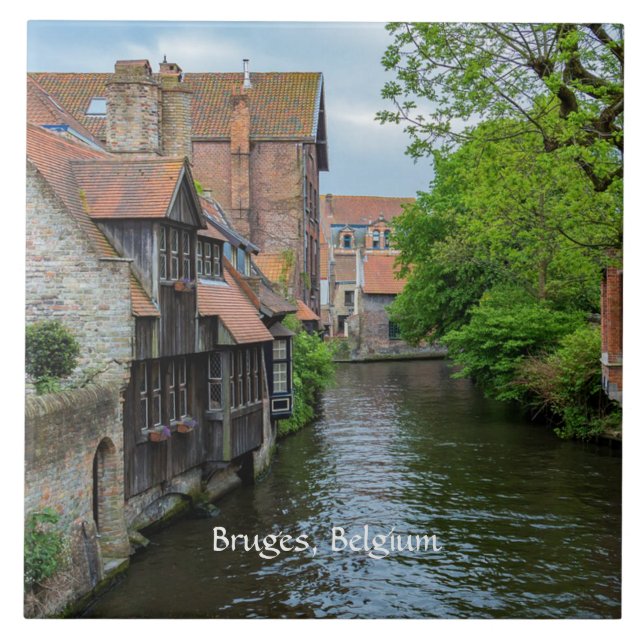 Brügge, Belgien (etikettiert) Fliese (Vorderseite)