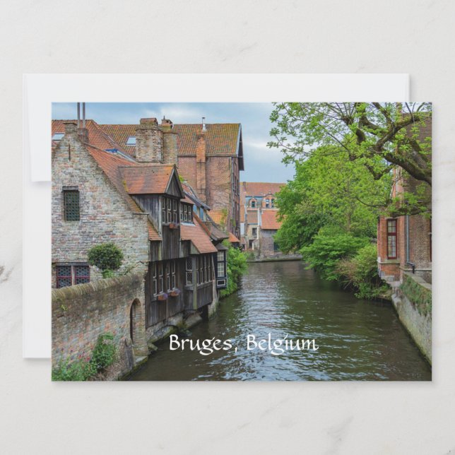 Brügge, Belgien (etikettiert) Karte (Vorderseite)