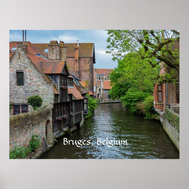 Brügge, Belgien (etikettiert) Poster (Vorne)