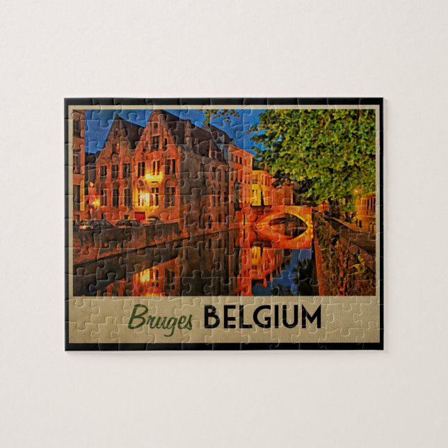 Brügge Belgien nachts (Horizontal)