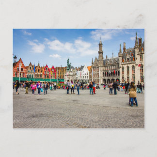 Brügge Market Place Foto Postkarte