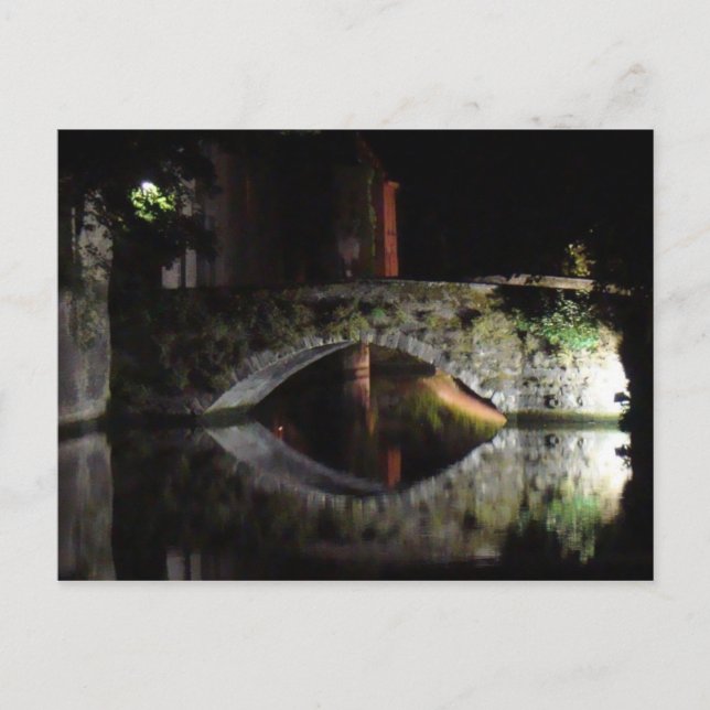 Brügge nachts postkarte (Vorderseite)