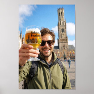 Brügger Bier Toast auf dem Marktplatz Poster