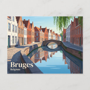 Brügger Kanäle Belgien Postkarte