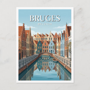Brügger Kanallandschaft Belgien Postkarte