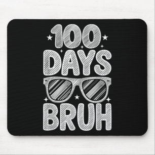 Bruh 100. Days of School Student Sungles Boys Kid Mousepad