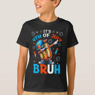 Bruh 4. Juli Jungen Kinder Hotdog Lustig Vierter J T-Shirt