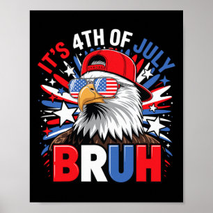 Bruh 4. Juli Jungen Kinder Vierter Juli Ld Adler Poster