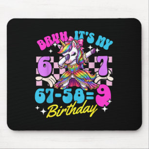 Bruh 67-589 9. Geburtstag Einhorn Dabbing Mädchen Mousepad