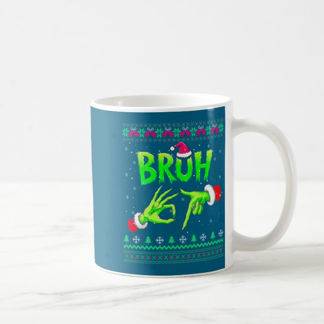 Bruh 67 Christmas Ugly Sweater Six Seven Meme 6 7  Kaffeetasse (Rechts)