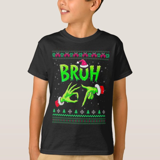 Bruh 67 Christmas Ugly Sweater Six Seven Meme 6 7  T-Shirt (Vorderseite)