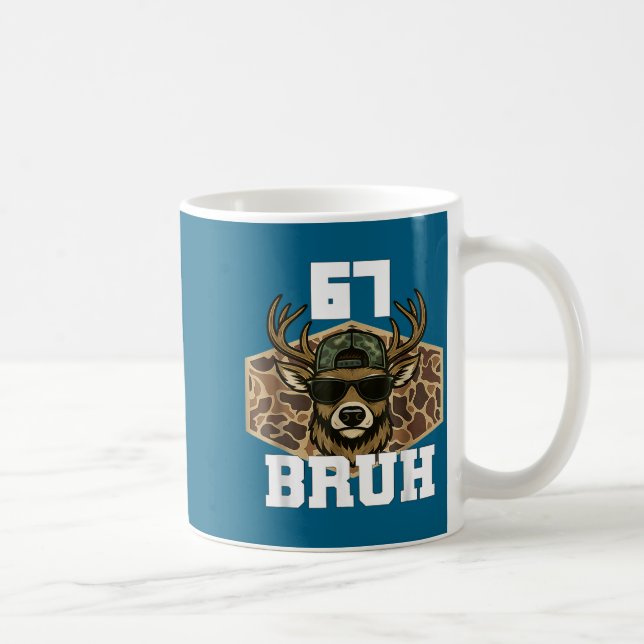 Bruh 67 Deer Funny Deer Hunting Camo Hat Youth Tee Kaffeetasse (Rechts)
