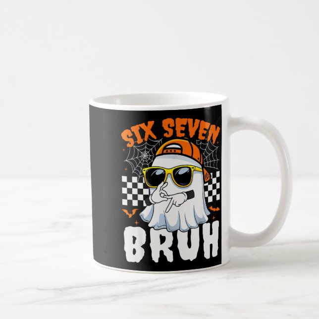 Bruh 67 Halloween Funny Six Seven Meme Brainrot Gh Kaffeetasse (Rechts)