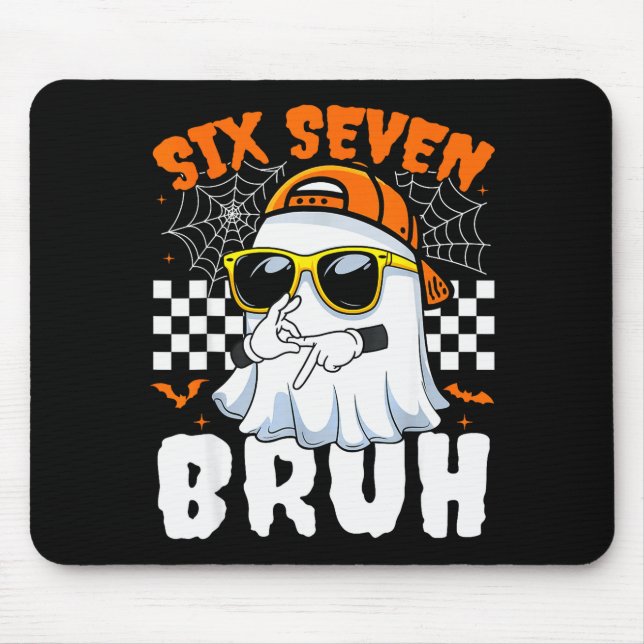Bruh 67 Halloween Lustig Sechs Sieben Meme Brainro Mousepad (Vorne)