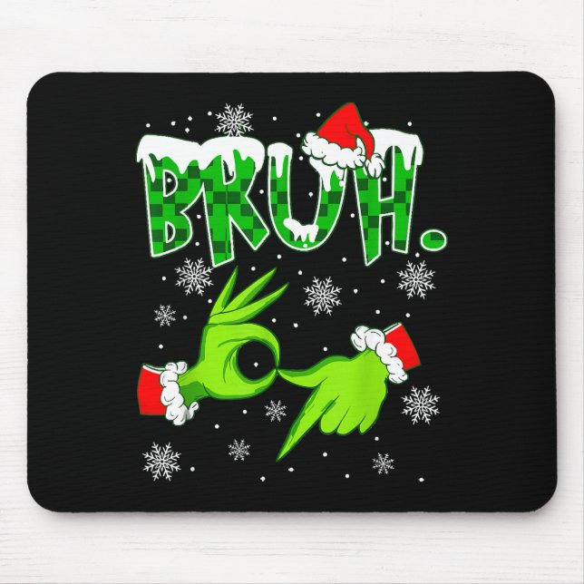 Bruh 67 Six Seven 6 7 Meme Christmas Funny Gen Z S Mousepad (Vorne)