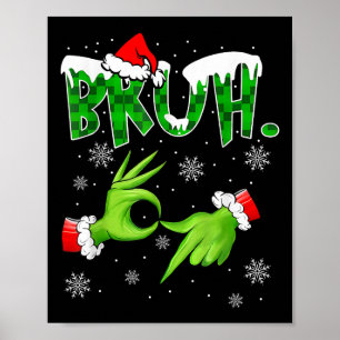 Bruh 67 Six Seven 6 7 Meme Weihnachten Lustig Gen Poster
