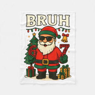 Bruh 67 Six Seven 6 7 Meme Weihnachten Santa Schla Fleecedecke