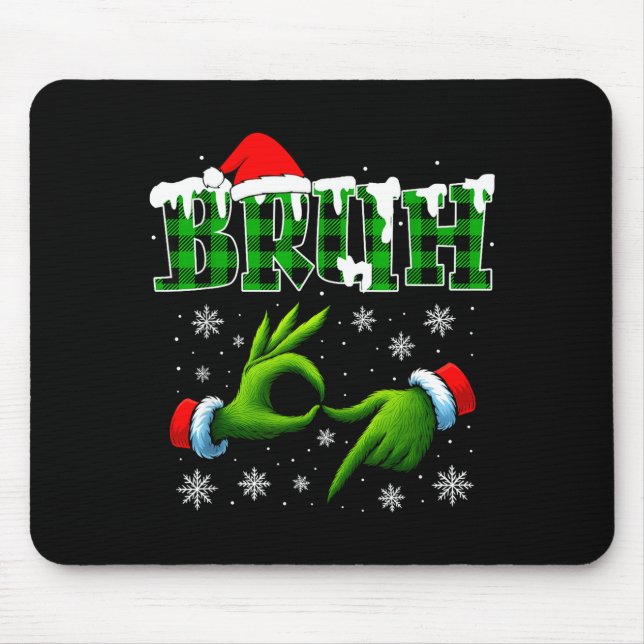 Bruh 67 Six Seven 6 7 Shirts Funny Meme Christmas  Mousepad (Vorne)