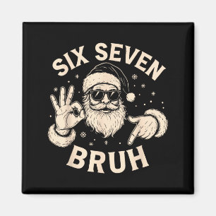 Bruh 67 Weihnachten Santa Sechs Sieben 6 7 Jungen Magnet